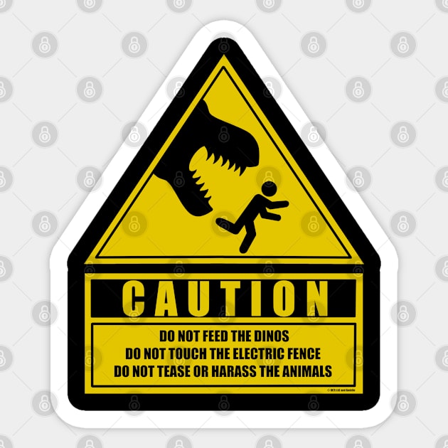 Jurassic Rules Sticker by Malakian Art